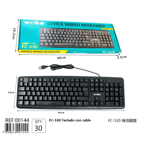 Teclado con Cable Económico