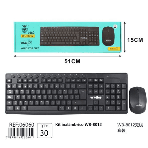 Teclado + Ratón Inalámbrico (x5)