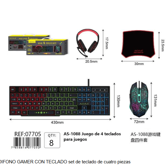 Set Gaming 4 Piezas