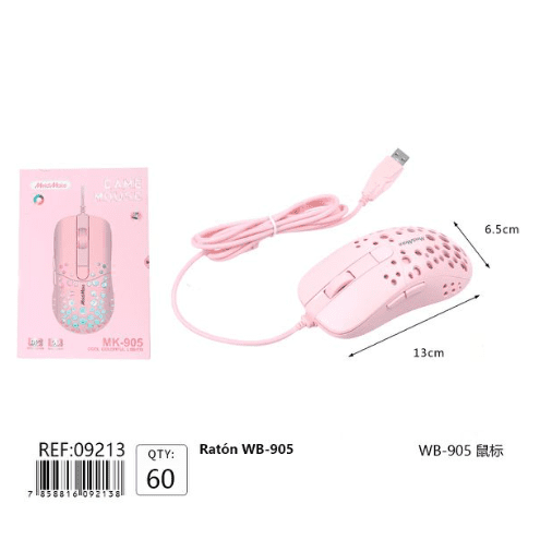 Ratón Gamer con Cable Rosa (B)
