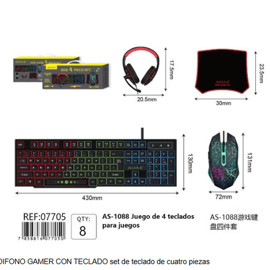 Set Gaming 4 Piezas