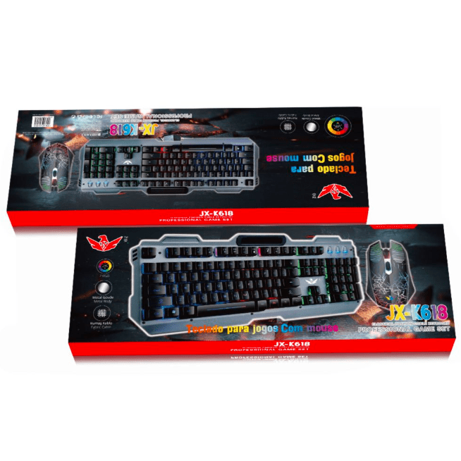 Teclado y Mouse USB Metal 2 en 1