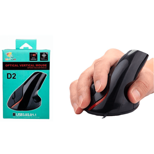 Mouse Vertical USB D2 con Cable