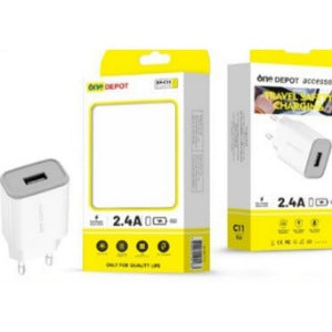 Adaptador ABS+PC 2.4A